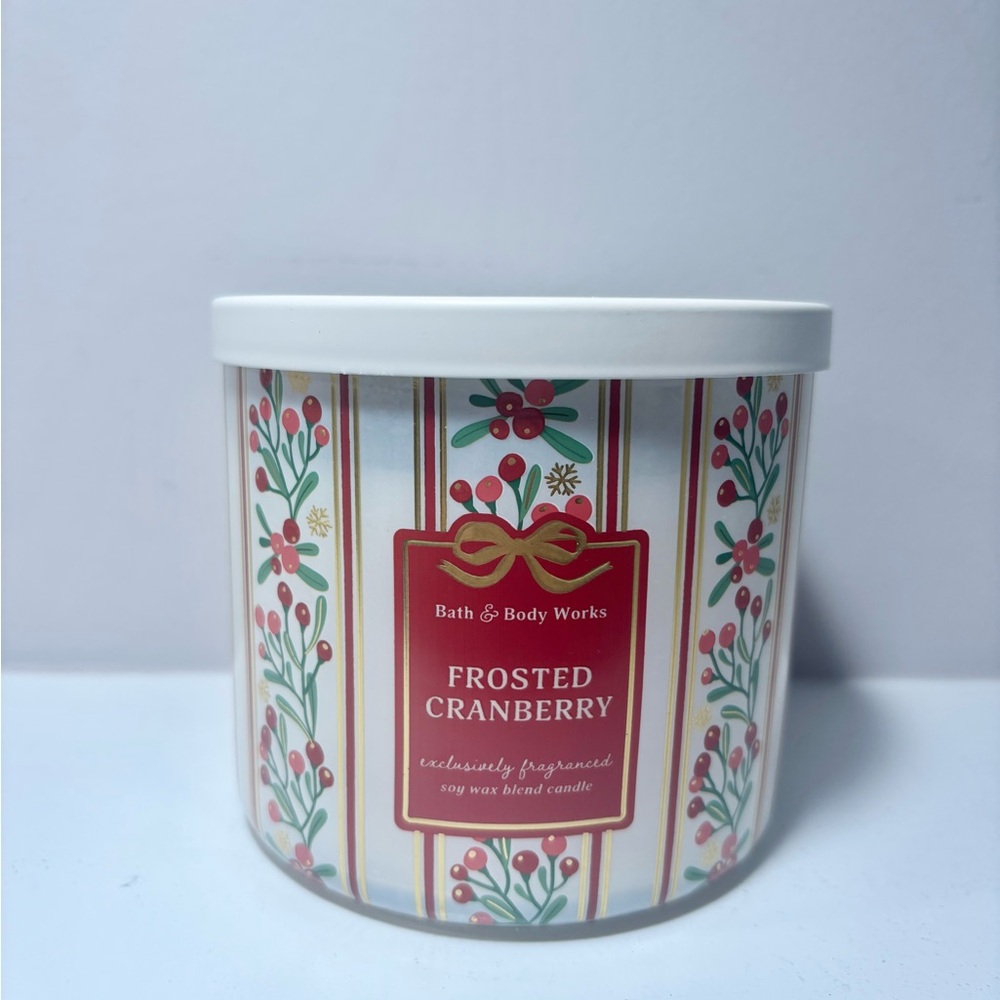 Bath & Body Works Frosted Cranberry Three Wick Candle